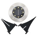 SOLARNE LAMPY GRUNTOWE LED 8 SZT. KOLORY RGB