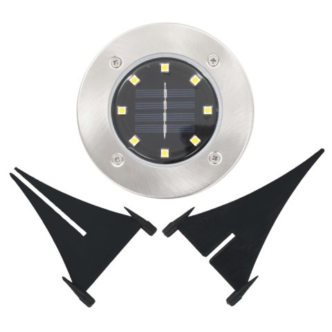 SOLARNE LAMPY GRUNTOWE LED 8 SZT. KOLORY RGB