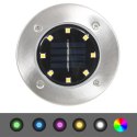 SOLARNE LAMPY GRUNTOWE LED 8 SZT. KOLORY RGB