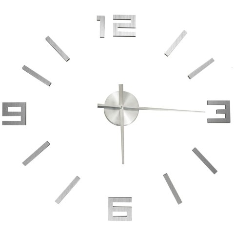 ZEGAR ŚCIENNY 3D NOWOCZESNY DESIGN SREBRNY 100CM XXL