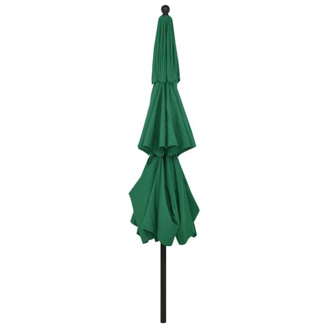 3-POZIOMOWY PARASOL NA ALUMINIOWYM SŁUPKU ZIELONY 3,5 M