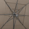 4-POZIOMOWY PARASOL NA ALUMINIOWYM SŁUPKU TAUPE 250X250CM