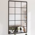 LUSTRA ŚCIENNE 2 SZT. CZARNA RAMA 100X60CM METAL