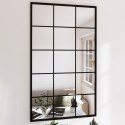 LUSTRA ŚCIENNE 4 SZT. CZARNA RAMA 100X60CM METAL
