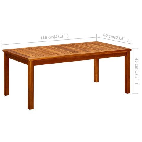 OGRODOWY STOLIK KAWOWY 110X60X45CM LITE DREWNO AKACJOWE