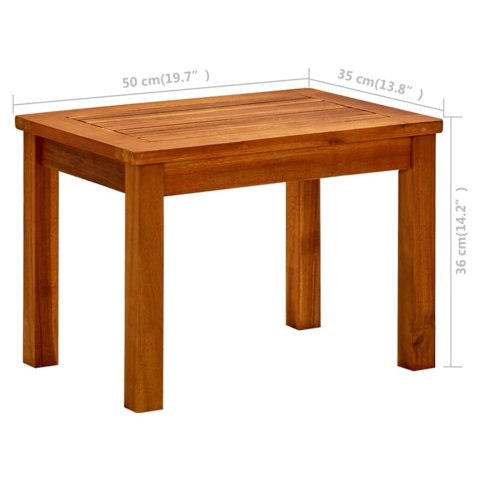 OGRODOWY STOLIK KAWOWY 50X35X36CM LITE DREWNO AKACJOWE