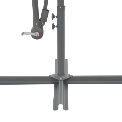PARASOL WISZĄCY Z ALUMINIOWYM SŁUPKIEM 300CM NIEBIESKI
