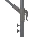PARASOL WISZĄCY Z ALUMINIOWYM SŁUPKIEM 300CM NIEBIESKI