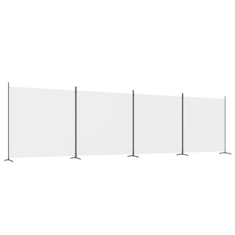 PARAWAN 4-PANELOWY BIAŁY 698X180CM TKANINA