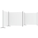 PARAWAN 4-PANELOWY BIAŁY 698X180CM TKANINA