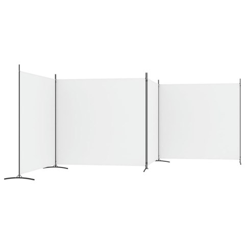 PARAWAN 4-PANELOWY BIAŁY 698X180CM TKANINA