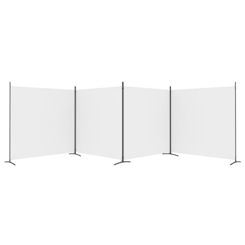 PARAWAN 4-PANELOWY BIAŁY 698X180CM TKANINA