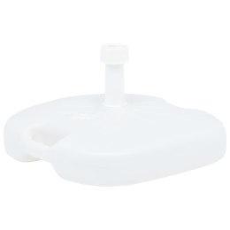 VidaXL Podstawa pod parasol, wypełniana wodą/piaskiem, 16 L, biała