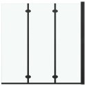 SKŁADANY PARAWAN NAWANNOWY 3 PANELE ESG 130X138CM CZARNY