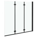 SKŁADANY PARAWAN NAWANNOWY 3 PANELE ESG 130X138CM CZARNY