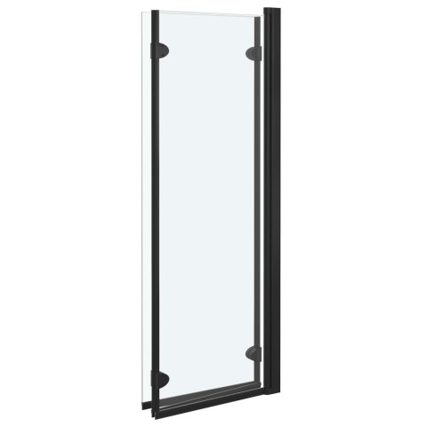 SKŁADANY PARAWAN NAWANNOWY 3 PANELE ESG 130X138CM CZARNY