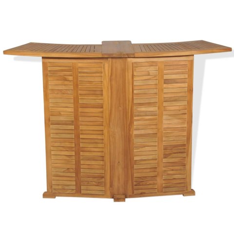 SKŁADANY STOLIK BAROWY 155X53X105CM LITE DREWNO TEKOWE