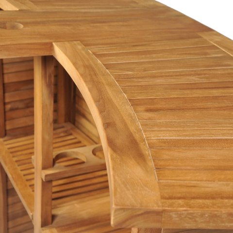 SKŁADANY STOLIK BAROWY 155X53X105CM LITE DREWNO TEKOWE
