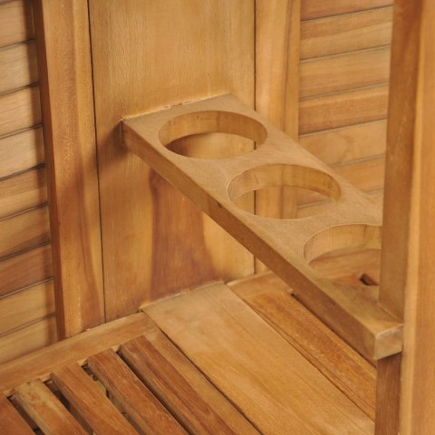 SKŁADANY STOLIK BAROWY 155X53X105CM LITE DREWNO TEKOWE