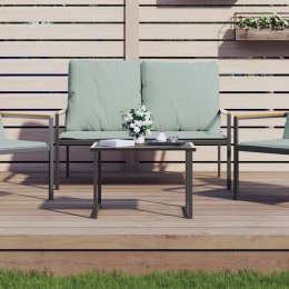 STOLIK OGRODOWY ANTRACYTOWY 55X40X37CM STALOWY