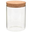 SZKLANE SŁOJE Z KORKOWĄ POKRYWKĄ 6 SZT. 650 ML