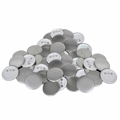 PRZYPINKI 500 SZT. 58 MM ZESTAW DO PRAS DO PRZYPINEK PLASTIKOWY TYŁ METAL