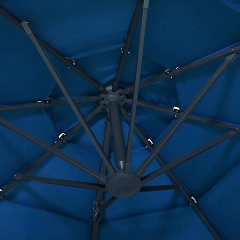 4-POZIOMOWY PARASOL NA ALUMINIOWYM SŁUPKU NIEBIESKI 3X3M