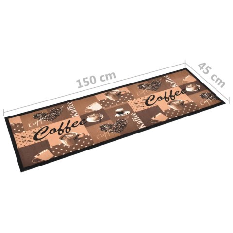 KUCHENNA MATA PODŁOGOWA COFFEE BRĄZOWA 45X150CM