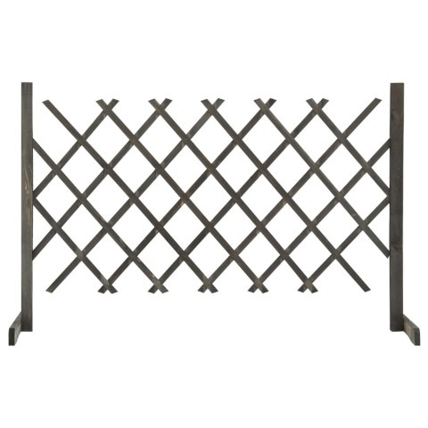 OGRODOWY PŁOT KRATKOWY SZARY 120X90CM LITE DREWNO JODŁOWE