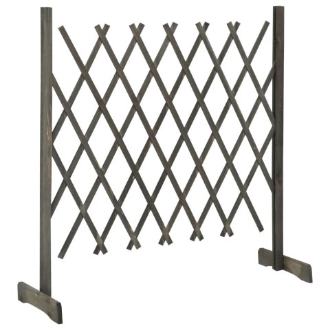 OGRODOWY PŁOT KRATKOWY SZARY 120X90CM LITE DREWNO JODŁOWE