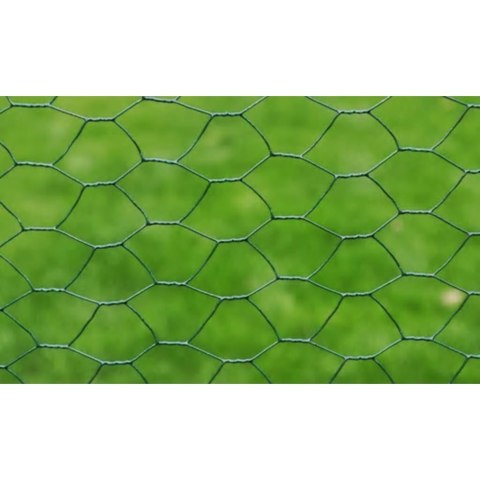 OGRODZENIE Z SIATKI POKRYTE PVC 25X0,5 M ZIELONE