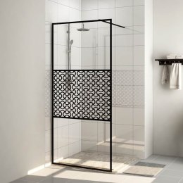 ŚCIANKA PRYSZNICOWA PRZEZROCZYSTE SZKŁO ESG 80X195CM CZARNA