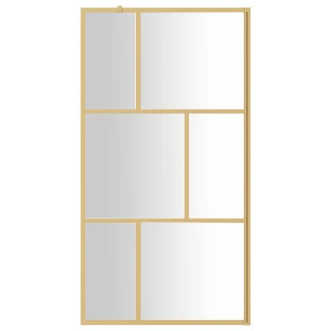 ŚCIANKA PRYSZNICOWA PRZEZROCZYSTE SZKŁO ESG ZŁOTA 115X195CM