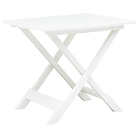 SKŁADANY STOLIK OGRODOWY BIAŁY 79X72X70CM PLASTIK