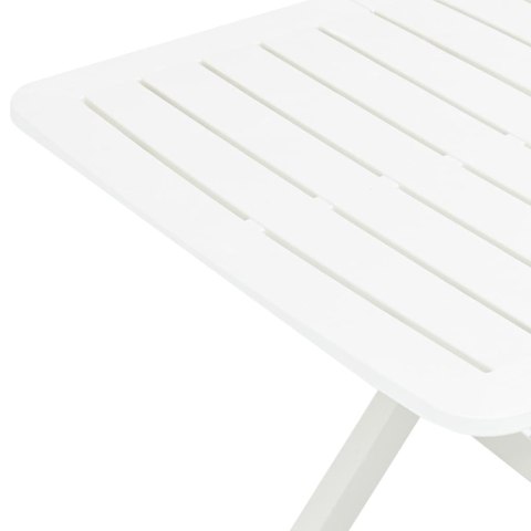 SKŁADANY STOLIK OGRODOWY BIAŁY 79X72X70CM PLASTIK