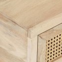 STOLIK KAWOWY 90X50X37CM DREWNO MANGO I NATURALNA TRZCINA