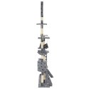 DRAPAK DLA KOTA SIZALOWE SŁUPKI 230-250CM SZARY W ŁAPKI