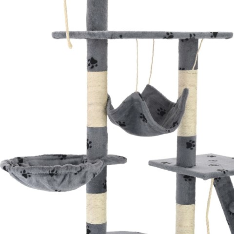 DRAPAK DLA KOTA SIZALOWE SŁUPKI 230-250CM SZARY W ŁAPKI