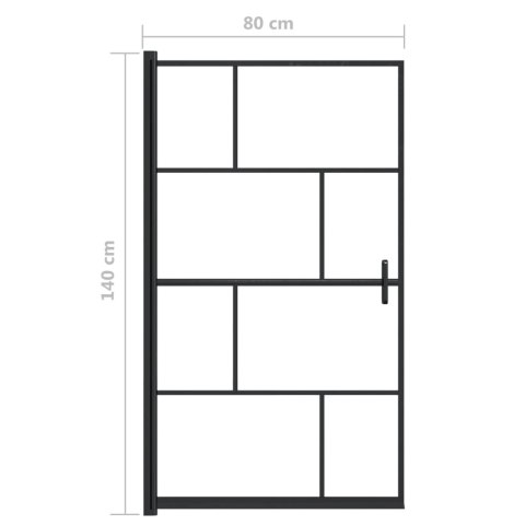 KABINA PRYSZNICOWA ESG 80X140CM CZARNA