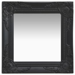 LUSTRO ŚCIENNE W STYLU BAROKOWYM 40X40CM CZARNE