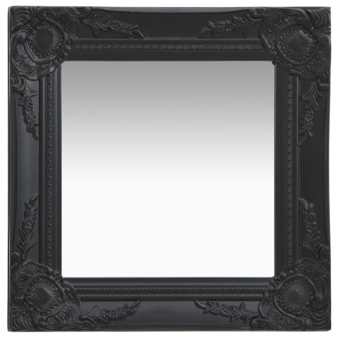 LUSTRO ŚCIENNE W STYLU BAROKOWYM 40X40CM CZARNE
