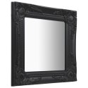 LUSTRO ŚCIENNE W STYLU BAROKOWYM 40X40CM CZARNE