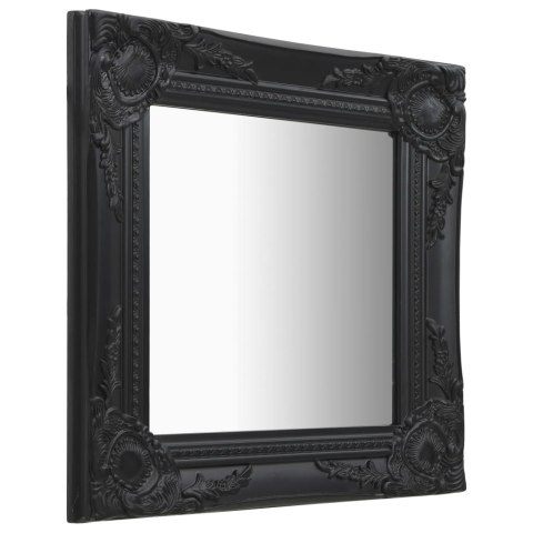 LUSTRO ŚCIENNE W STYLU BAROKOWYM 40X40CM CZARNE