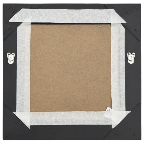 LUSTRO ŚCIENNE W STYLU BAROKOWYM 40X40CM CZARNE