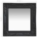 LUSTRO ŚCIENNE W STYLU BAROKOWYM 40X40CM CZARNE