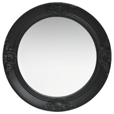 LUSTRO ŚCIENNE W STYLU BAROKOWYM 50CM CZARNE