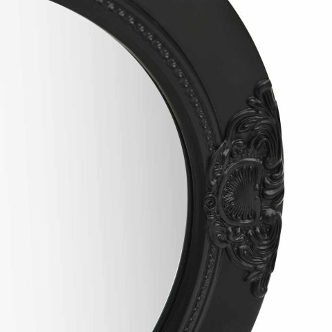 LUSTRO ŚCIENNE W STYLU BAROKOWYM 50CM CZARNE