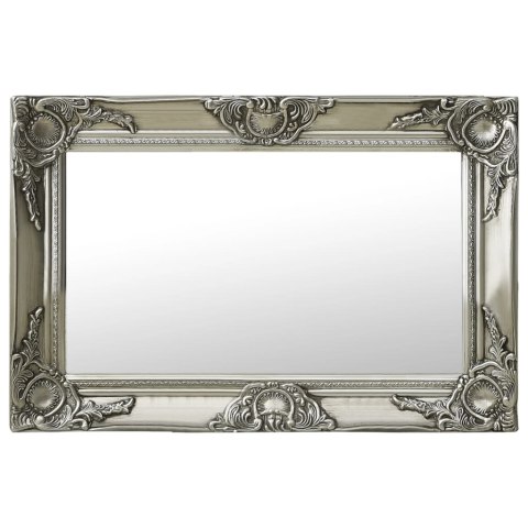 LUSTRO ŚCIENNE W STYLU BAROKOWYM 60X40CM SREBRNE