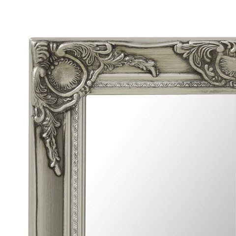 LUSTRO ŚCIENNE W STYLU BAROKOWYM 60X40CM SREBRNE