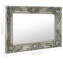LUSTRO ŚCIENNE W STYLU BAROKOWYM 60X40CM SREBRNE